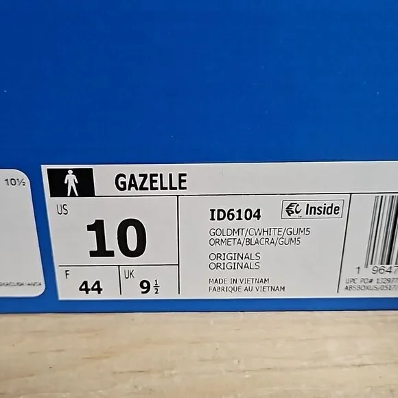 Adidas Originals Gazelle Sky Blue White Gum Mens Trainer Shoe Sneaker ID6104 - Picture 11 of 15